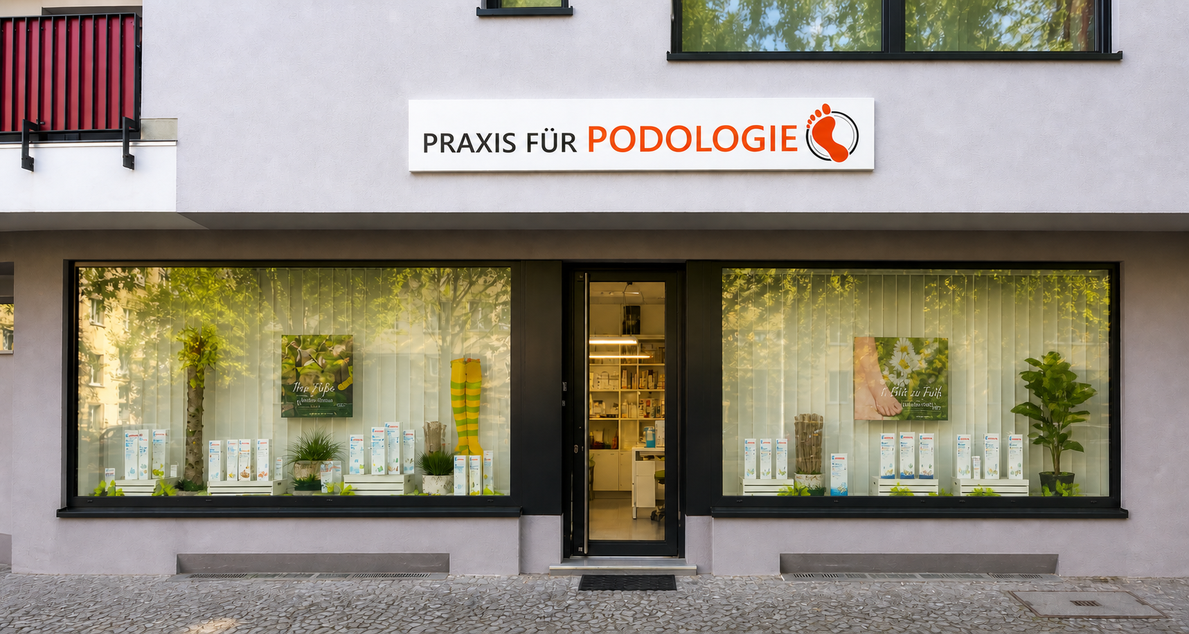 Außenansicht der Praxis für Podologie Gabriele Blanke an der Otto-Suhr-Allee in Berlin-Charlottenburg